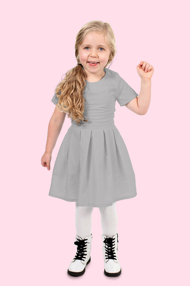 Cotton Poplin GOTS organic fabric Unicolour Grey