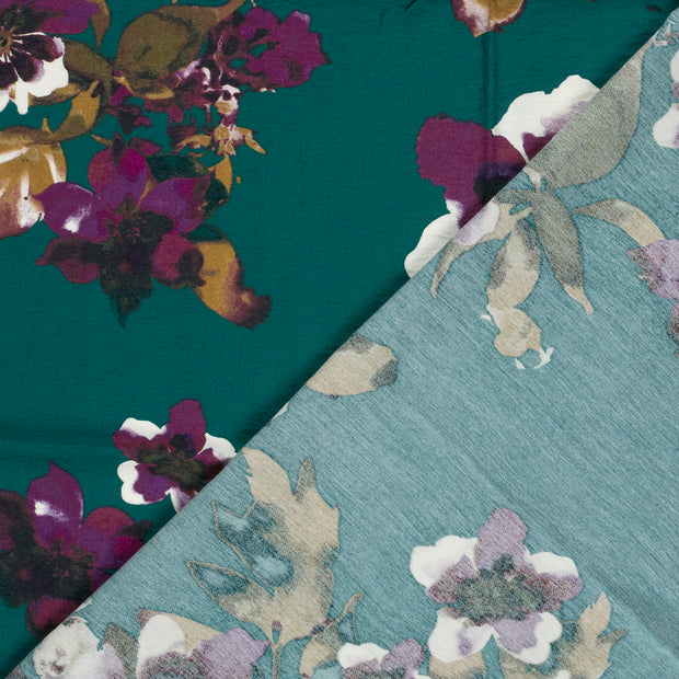 Viscose Nylon Crepe fabrik Blumen bedruckt 