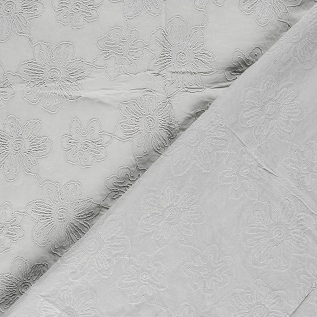  tissu Unicolore brodé 