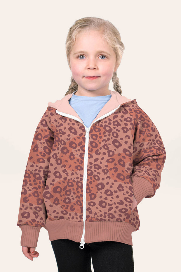 Softshell fabrik Leoparden Lachsfarbe