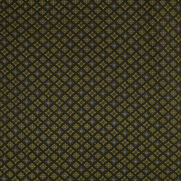 Viscose Twill fabrik Geometrisch Olivgrün