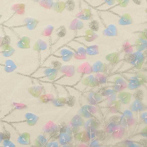 maille tissu multicolore avec application 