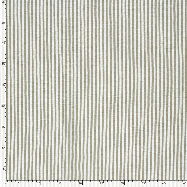 Geweben Polyester fabrik Streifen Oliv Melange