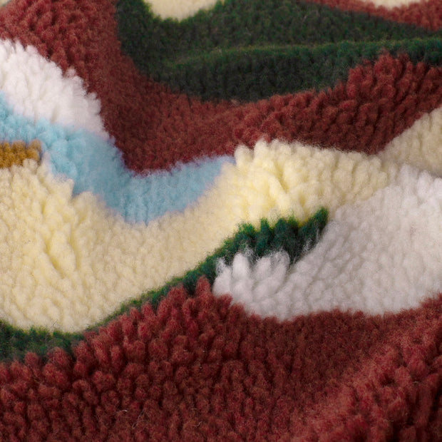 Sherpa Fleece tissu Abstrait Bordeaux