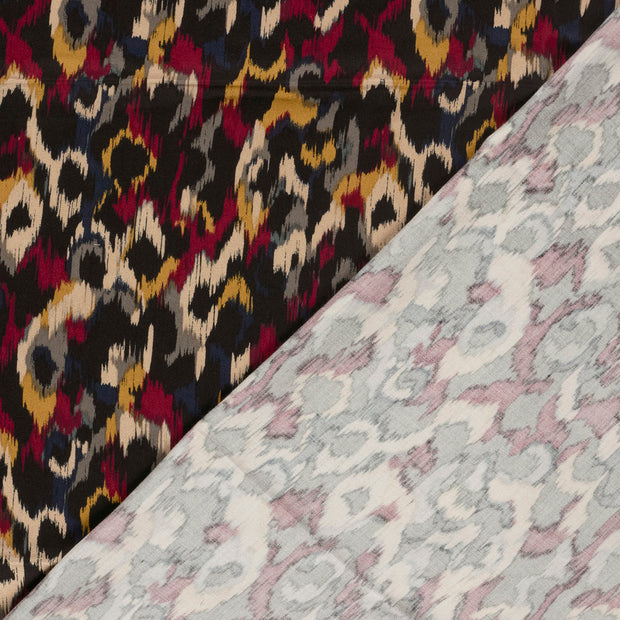 Viscose Satin fabric Abstract printed 