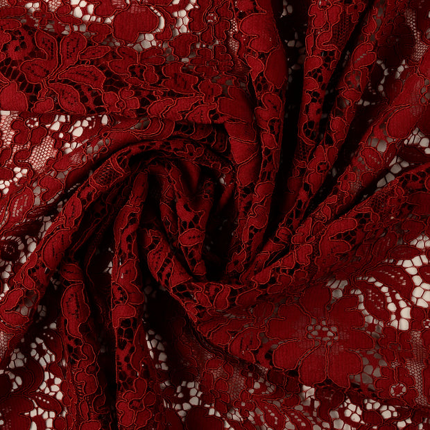 Lace fabric Bordeaux 