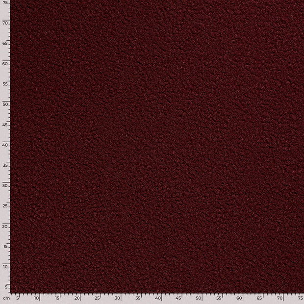 Bouclé tissu Unicolore Bordeaux
