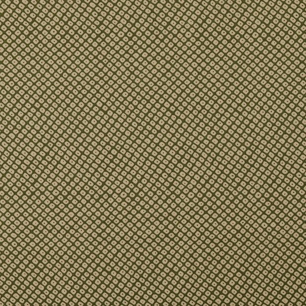 Cotton Poplin fabric Diamonds Olive Green