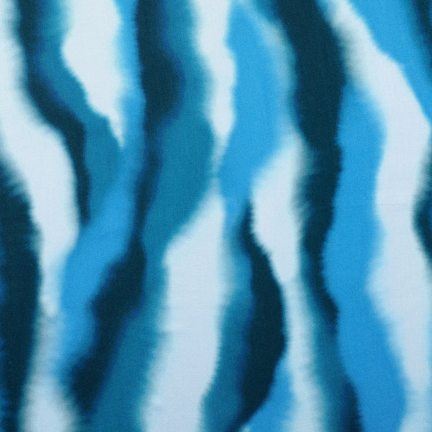 Viscose Satin tissu Batique Bleu Canard