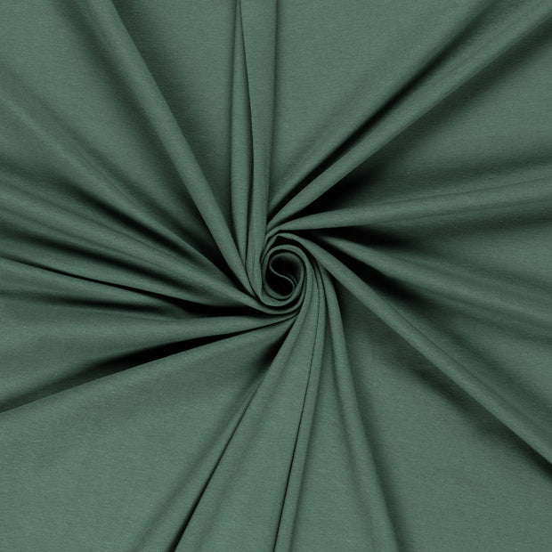 Cotton Jersey GOTS organic fabric Dark Green 