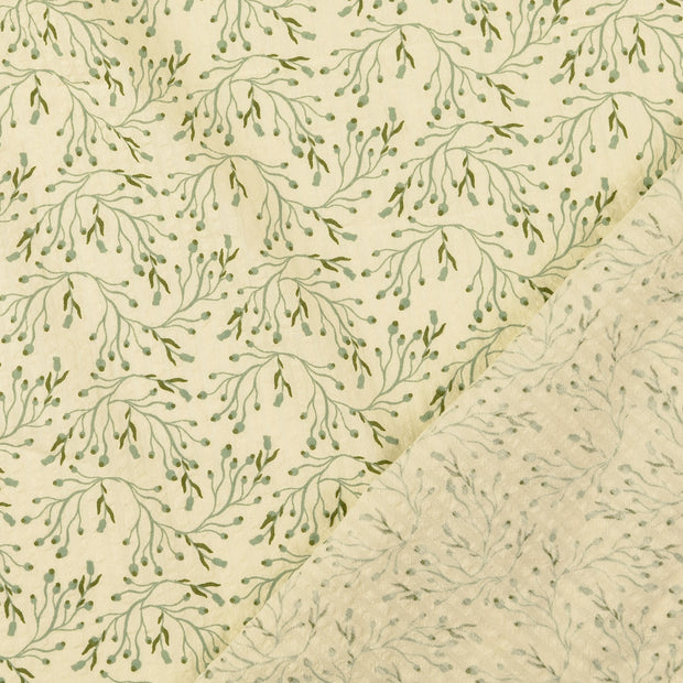 Seersucker tissu Vert Olive 