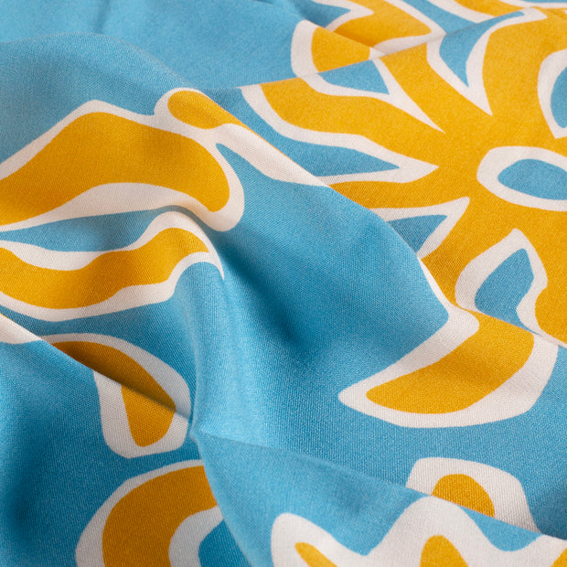 Bambou Poplin tissu Soleils Jaune