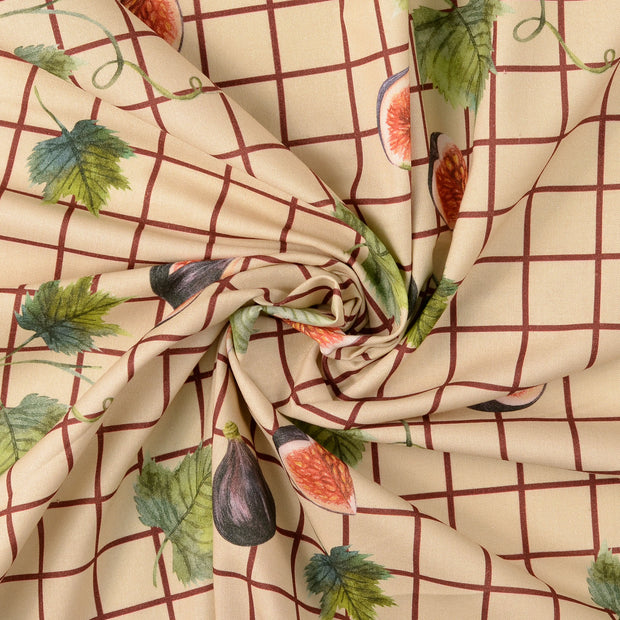 Cretonne tissu Bordeaux 