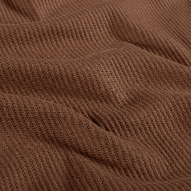 Rib Jersey fabric Unicolour Rust