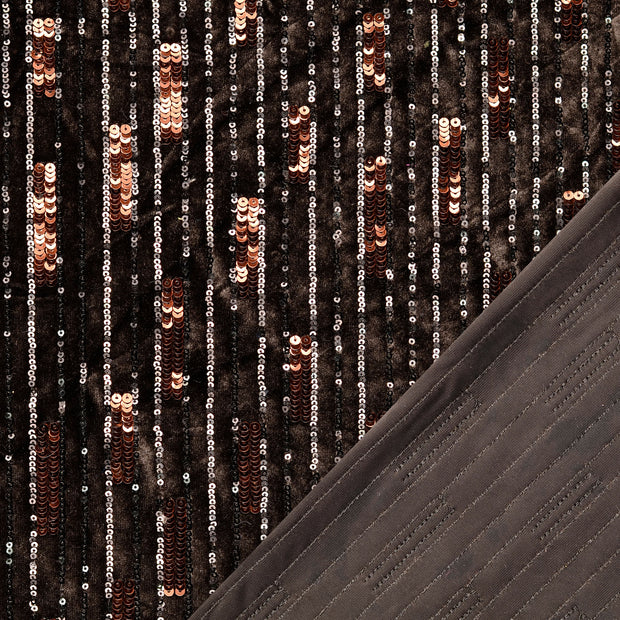 Velours tissu brodé 