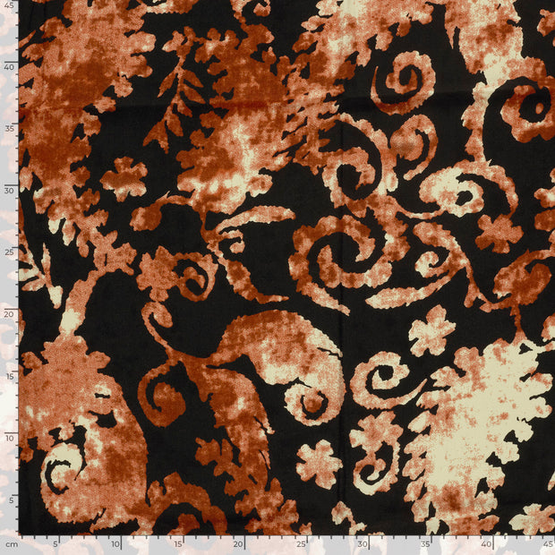 Viscose Twill fabric Abstract Brique
