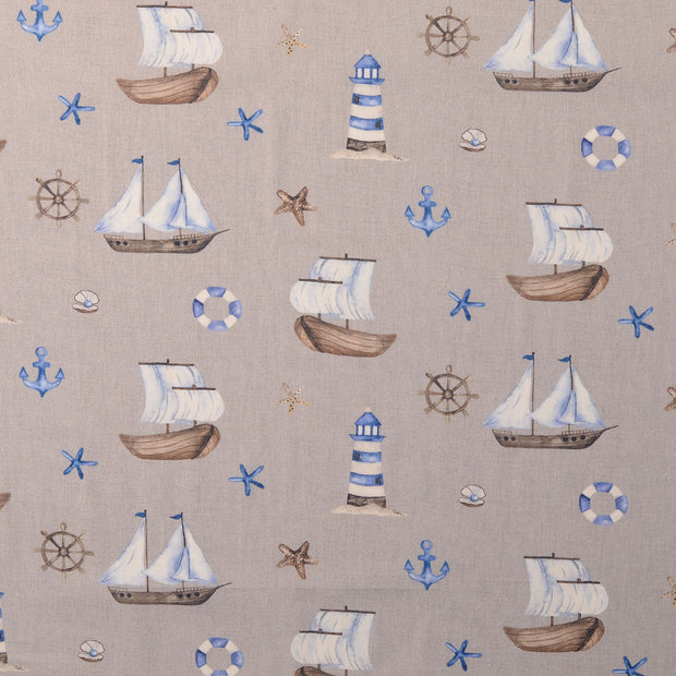 Cotton Poplin fabric Beige