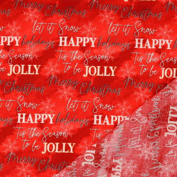 CO Popeline fabrik rot bedruckt 