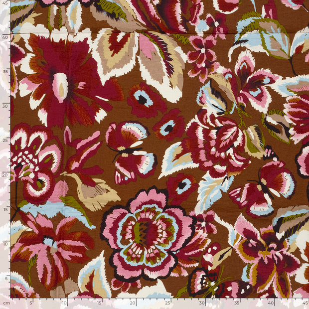 Viscose Nylon Crepe fabrik Blumen bedruckt 