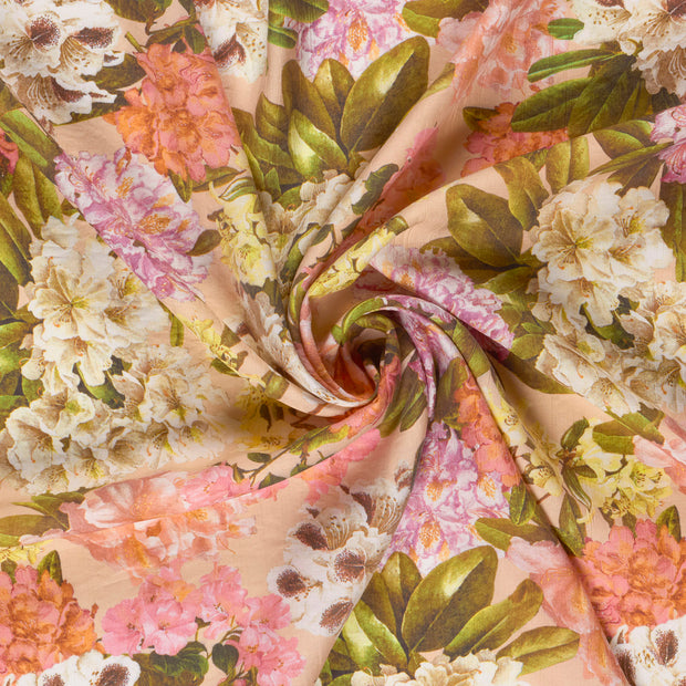  fabric Salmon digital printed 