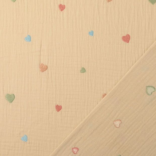 Musselin fabrik Beige stickerei 
