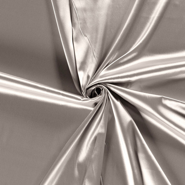 Satin Stretch fabrik Hellgrau 