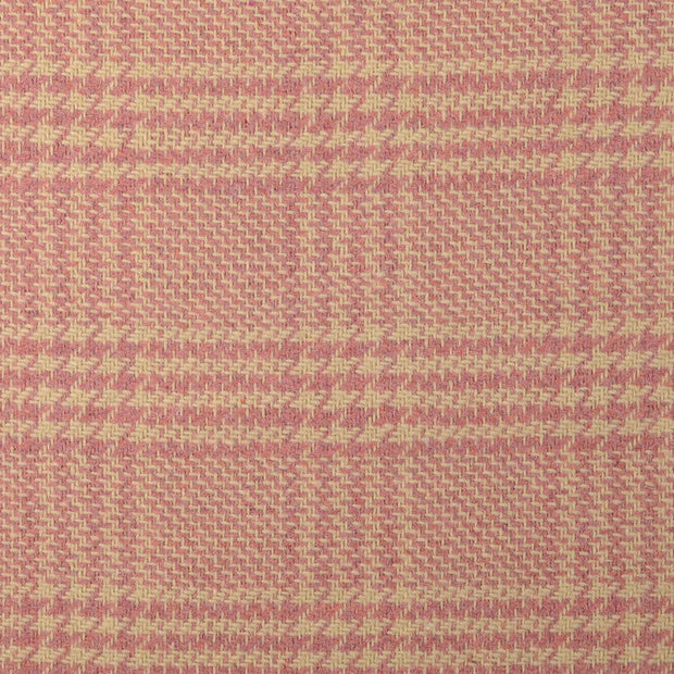 Wool Boucle fabric Checks Old Pink