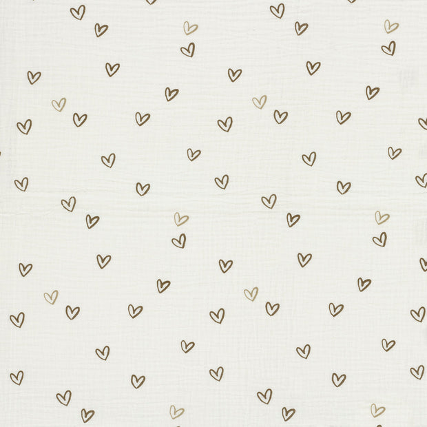 Double gaze tissu Blanc cassé mat 