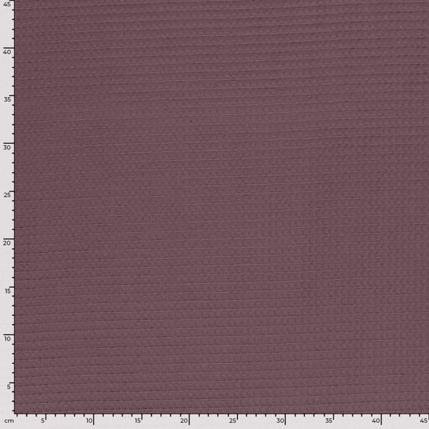 Waffelpiqué fabrik Uni Mauve