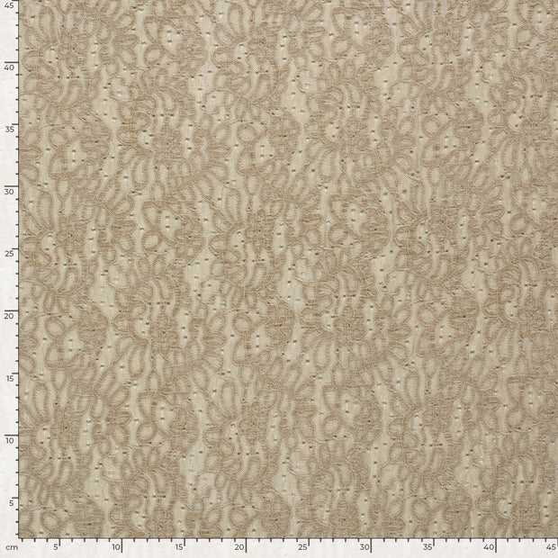 Chenille tissu Unicolore Beige