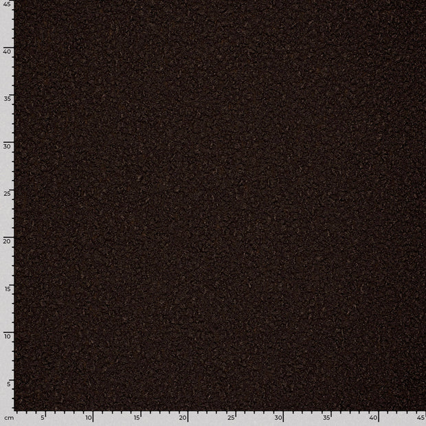 Bouclé tissu Unicolore Marron