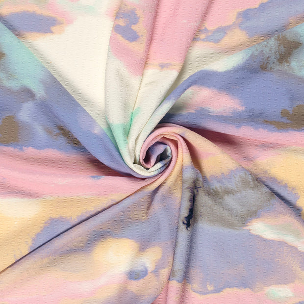 Polyester Bubble fabrik Lila bedruckt 