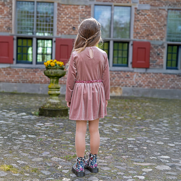 Velvet Stretch fabric Unicolour Old Pink