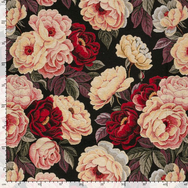 Gobelin tissu roses Rouge