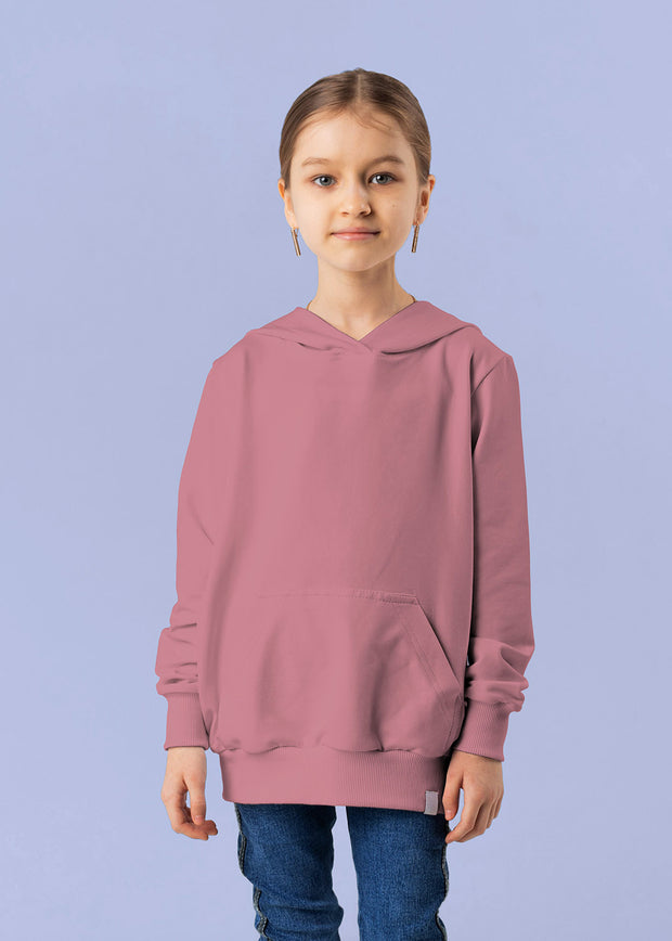 French Terry tissu Unicolore Vieux rose