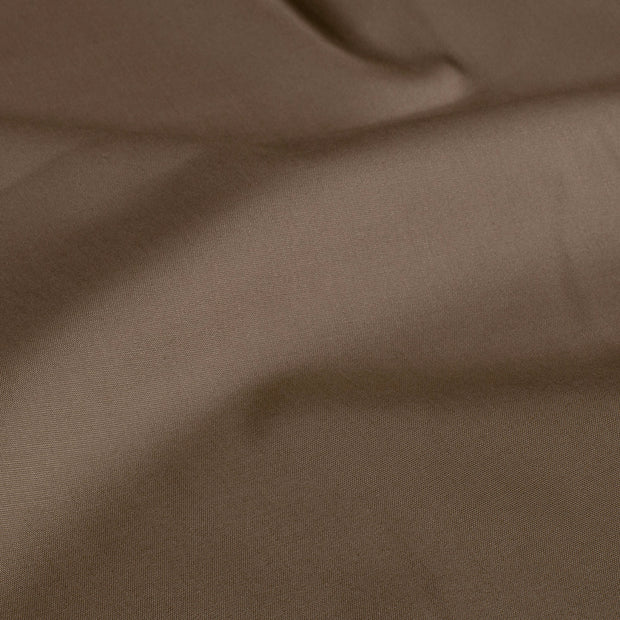 Cotton Poplin GOTS organic fabric Unicolour Taupe Grey