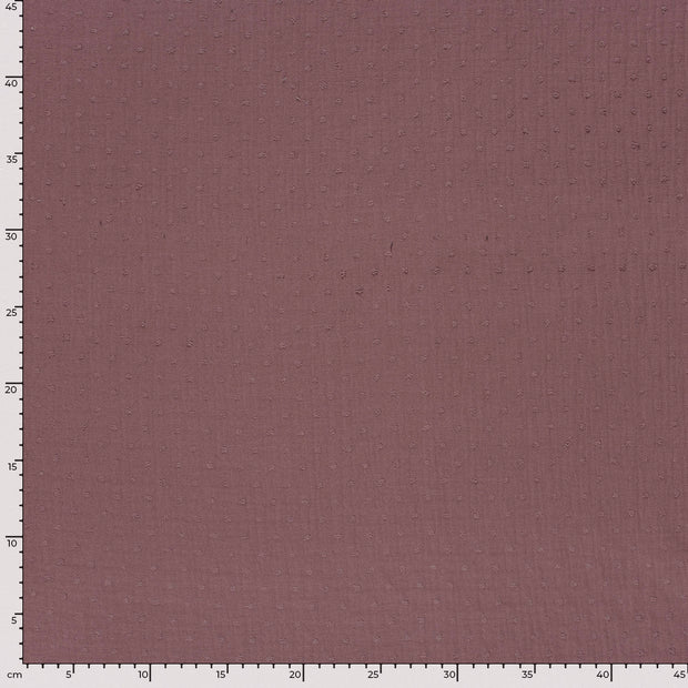 Musselin fabrik Punkte Mauve