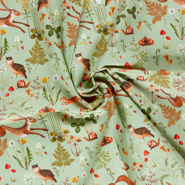 Panama tissu Vert Olive imprimé numérique 