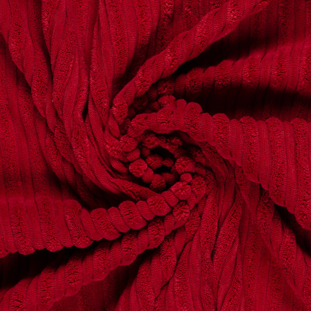 Corduroy 4.5w fabric Unicolour Dark Red