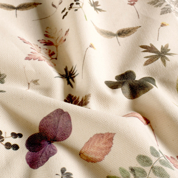 Panama tissu Feuilles Beige