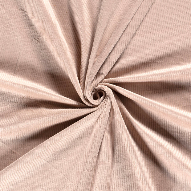 Velours Côtelé Stretch 6w tissu Vieux rose 