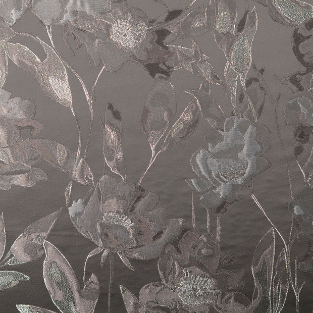 Jacquard fabric Flowers Grey