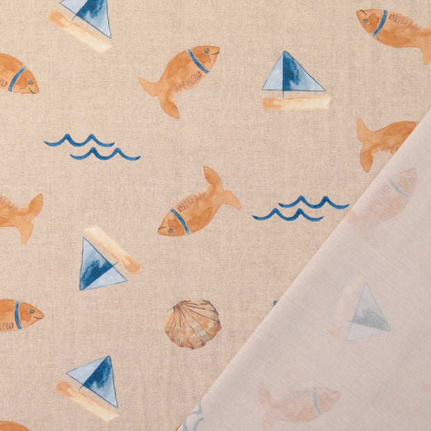 Baumwolle Popeline fabrik Beige 