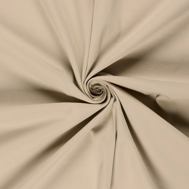 Sergé Extensible tissu Beige Pré-lavé 