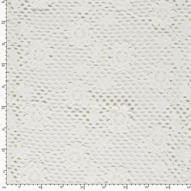  tissu fleurs Blanc