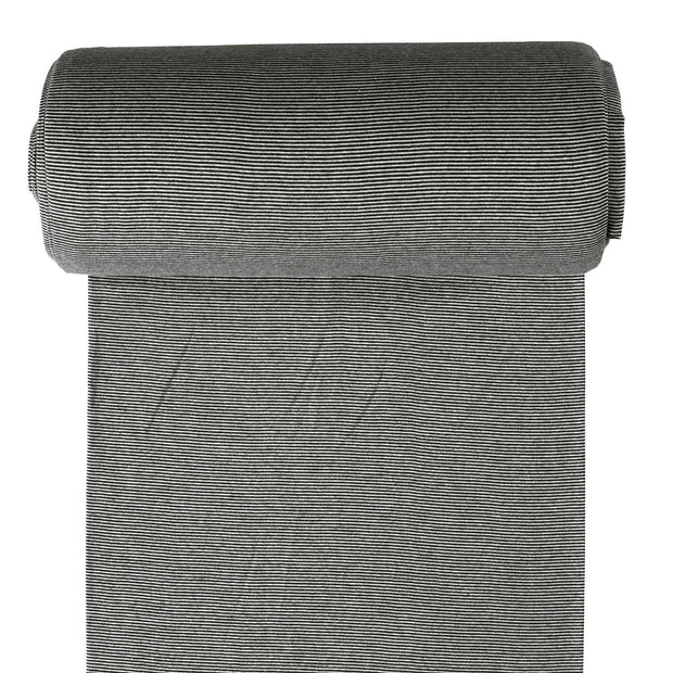Bord Cote Fil Teint tissu Noir mat 