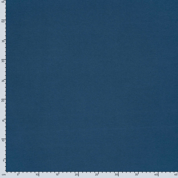 French Terry GOTS organic fabric Unicolour Steel Blue