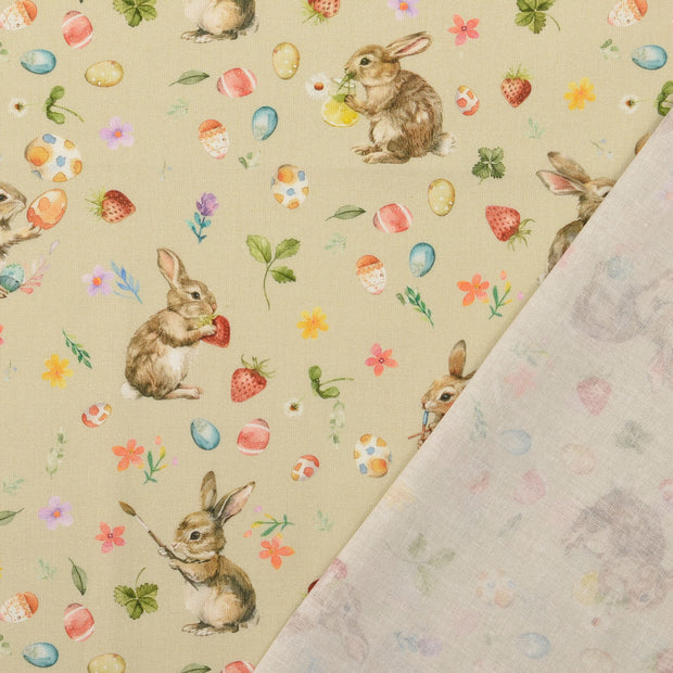 cretonne tissu beige 