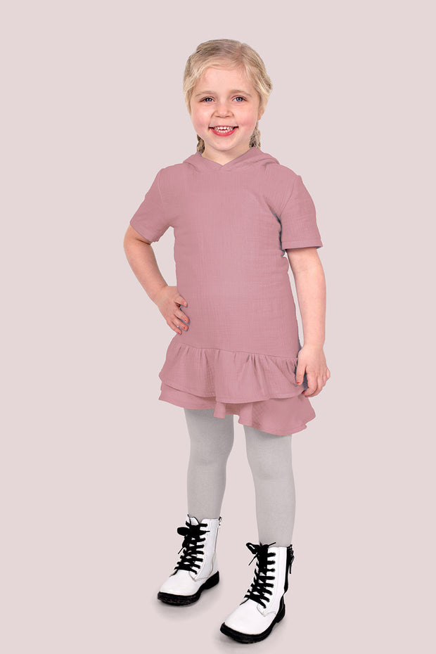 Muslin GOTS organic fabric Unicolour Mauve