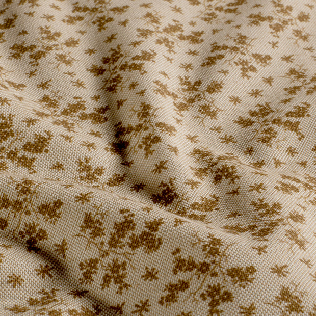 Leinen-Optik fabrik Blumen Beige
